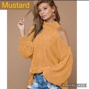 SALE!! Mustard.. Mustard One Shoulder Sweatet